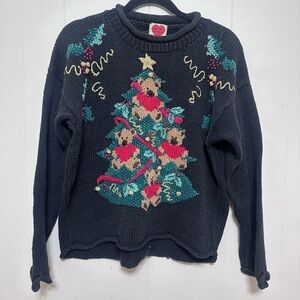 - Wip stitch vintage ugly Christmas sweater